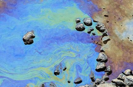 Petrolio sul torrente Polcevera di Genova 2
