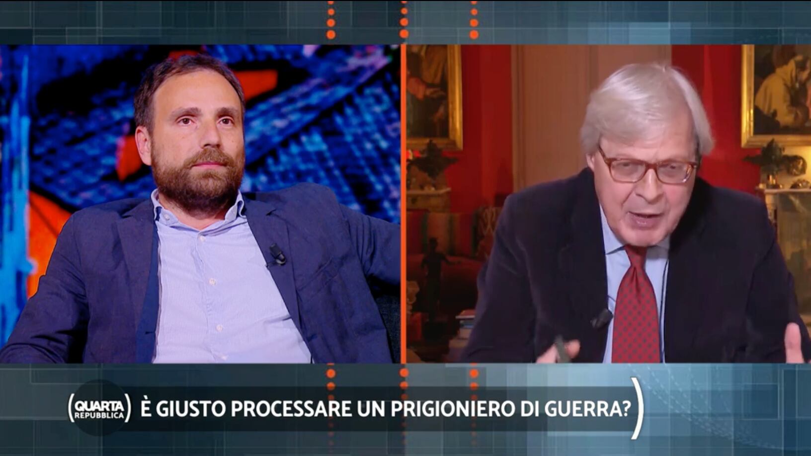 "Non sono Mughini", "Vai a cag...". Rissa tv tra Sgarbi e Cappellini