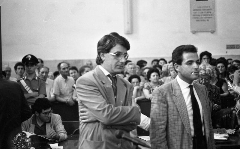 Padre Giuseppe Rassello durante il processo (foto per gentile concessione di Giuliana Covella)