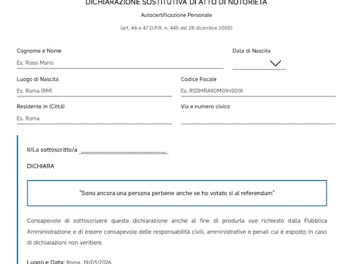 "Sono ancora una persona perbene". Spunta l'autocertificazione (ironica) per circolare dopo il referendum