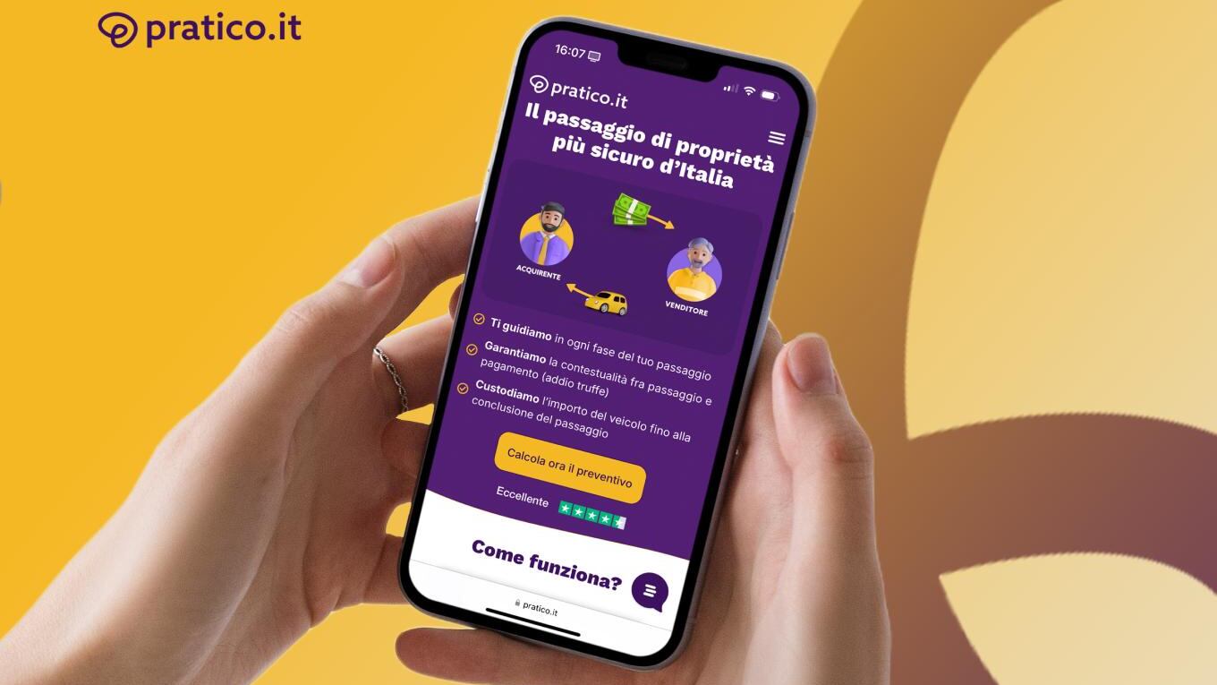Pratico.it rivoluziona la compravendita di auto e moto con un servizio integrato e sicuro