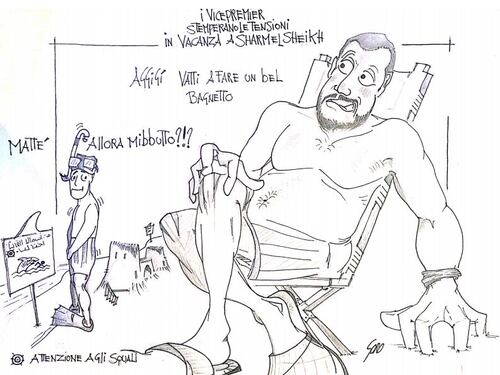 La vignetta del giorno - I vicepremier in vacanza