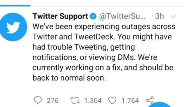 Twitter è andato in down: problemi in tutto il mondo