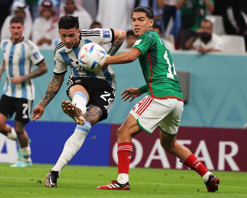 Il tiro di Enzo Fernandez che vale il 2-0 in Argentina-Messico