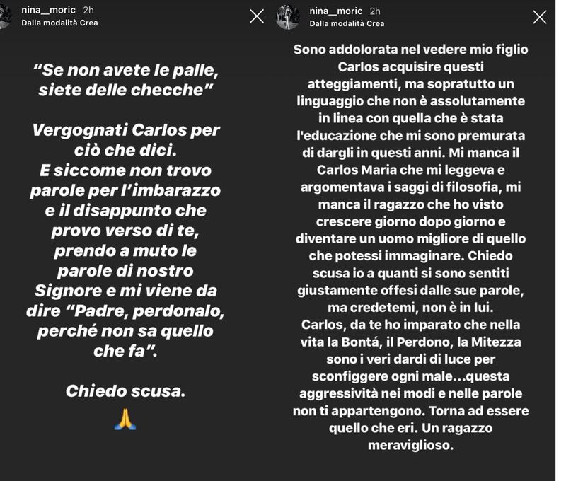 Nina Moric su Instagram 