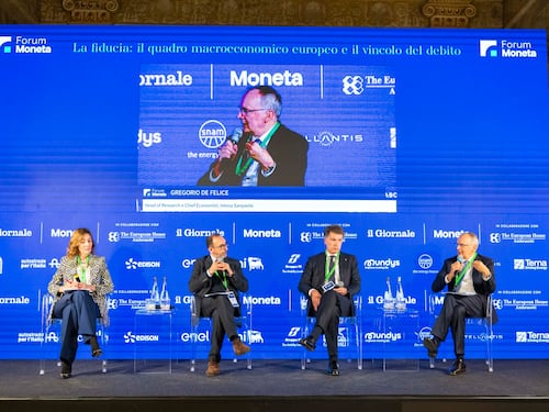 Il Forum di Moneta in diretta |Il quadro macroeconomico europeo e il vincolo del debito. Hildebrand: “Abbiamo tanti risparmi ma non generano nulla”. De Felice: “Siamo l’unico Paese Ocse a non aver recuperato i livelli pre pandemia”