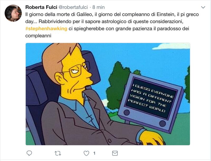 Stephen Hawking, le reazioni social sulla morte 1