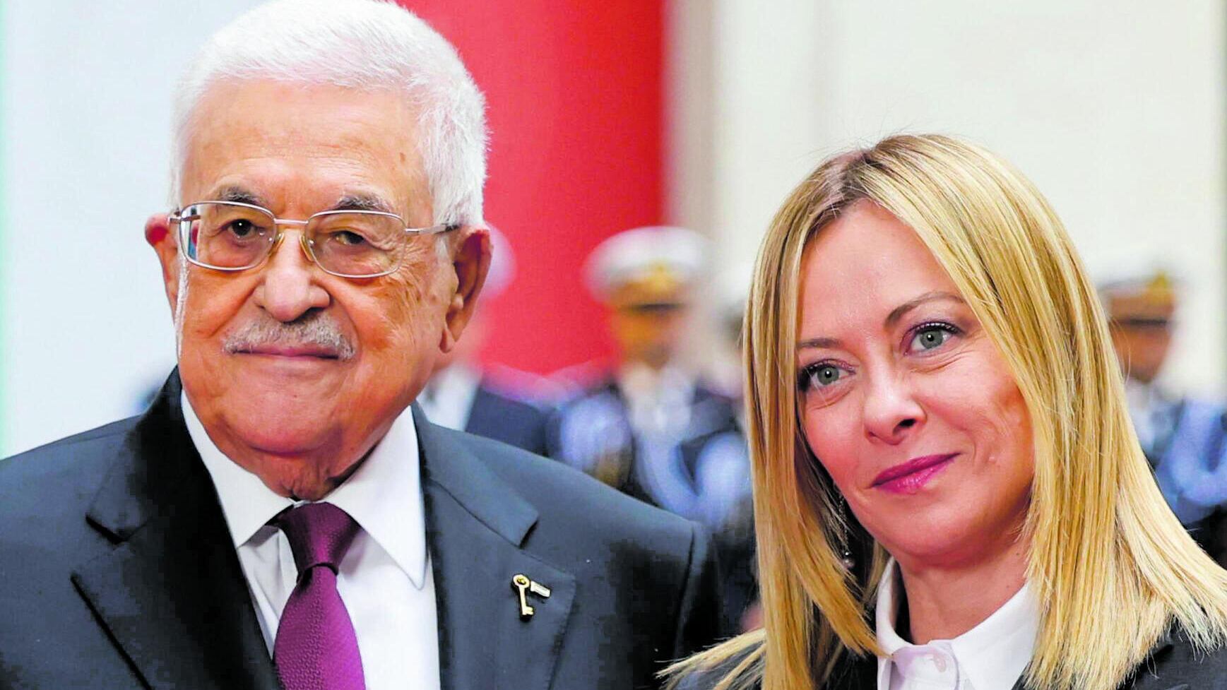Abu Mazen da Mattarella e Meloni. "Sì ai due Stati"