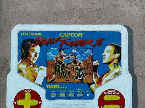 Musk e Zuckerberg come in Street fighter: spunta l'opera come un videogame anni '90