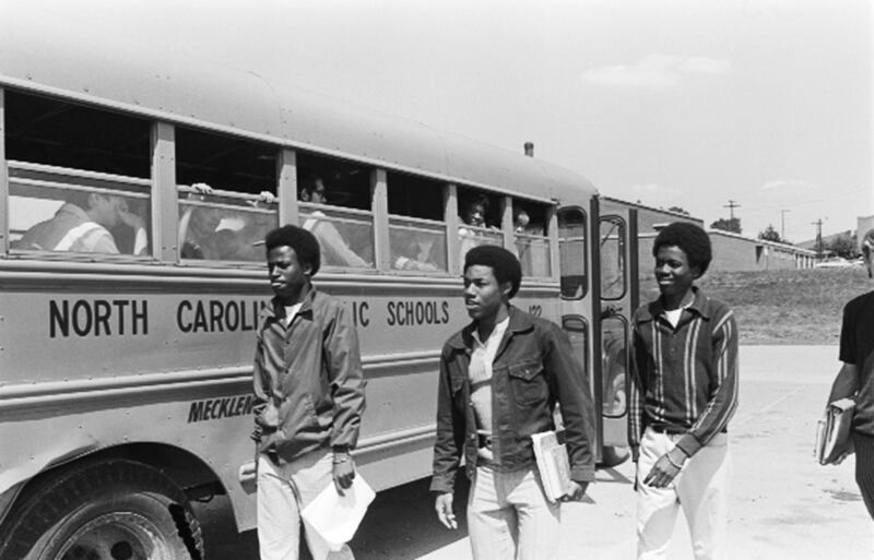 Gruppo di studenti afroamericani negli anni '70