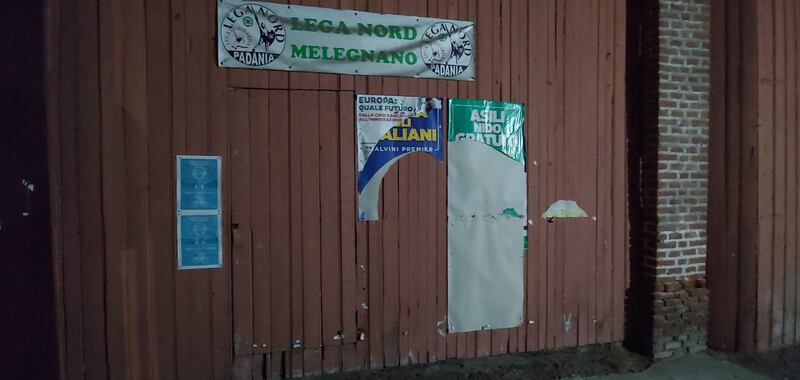 Melegnano, strappati manifesti dall'ingresso della sede della Lega 1
