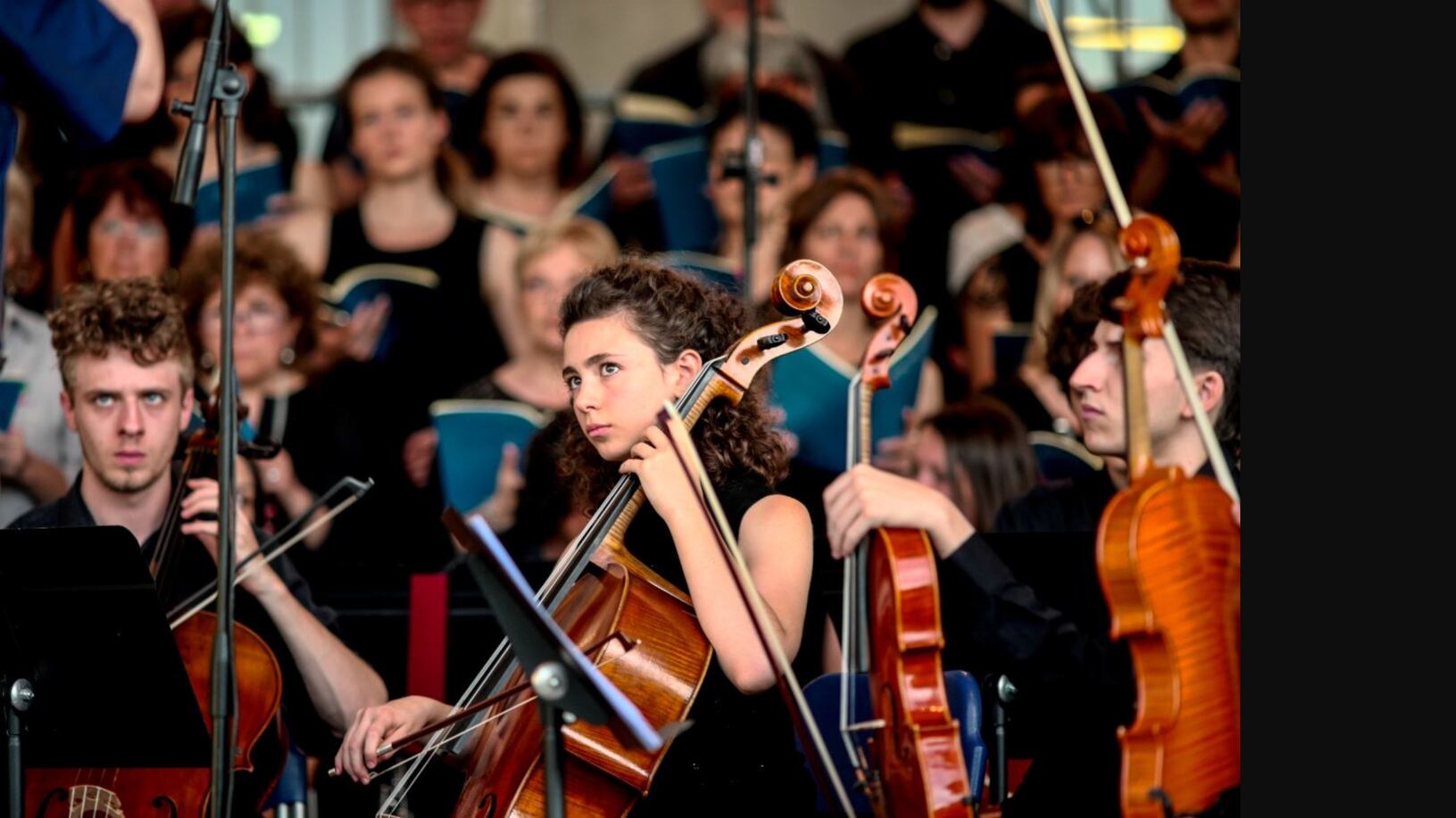 Avvisa il direttore d'orchestra del tempo scaduto, lui lo prende a colpi di partitura