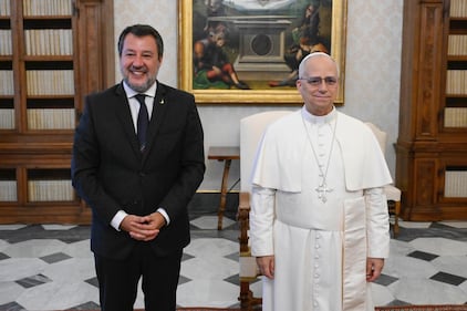 Matteo Salvini e la figlia Mirta in udienza da Papa Leone XIV 3