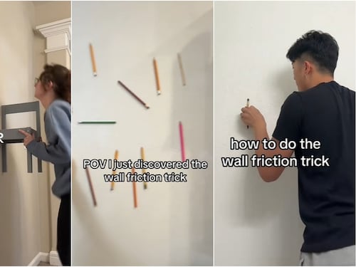 Wall friction trend, gli oggetti sfidano il muro (e la fisica) con l'ultimo fenomeno virale