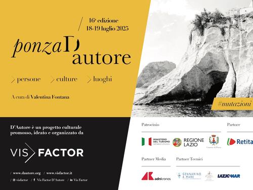 Torna il 18 e 19 luglio Ponza D'Autore: l'Italia che cambia si guarda allo specchio