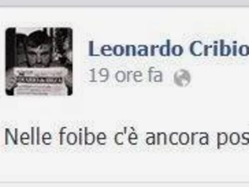 "Nelle foibe? C'è ancora posto"