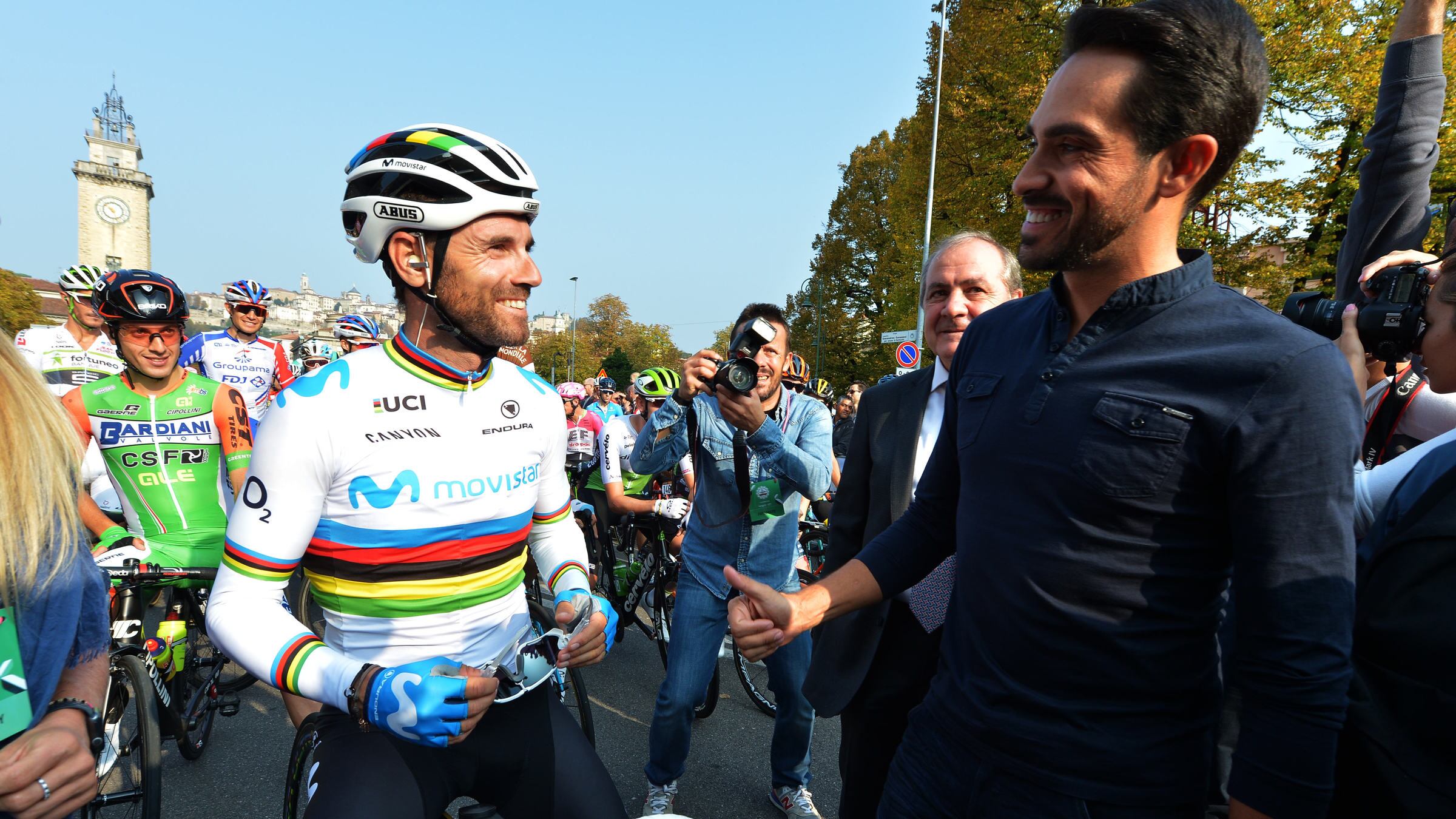 Da Pedersen a Contador, festa e omaggio a Felice aspettando il Lombardia