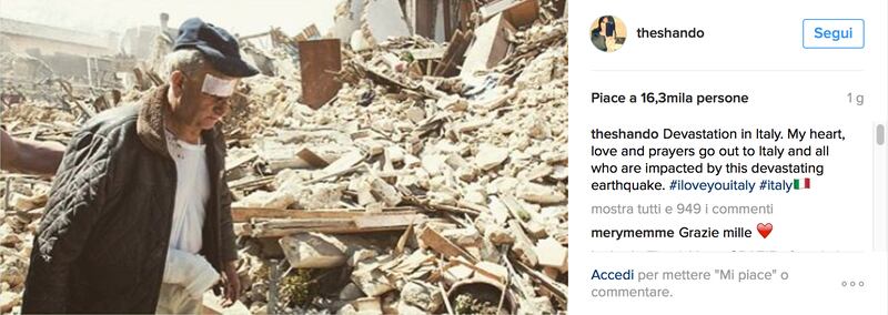 Terremoto, come hanno reagito le star internazionali 3