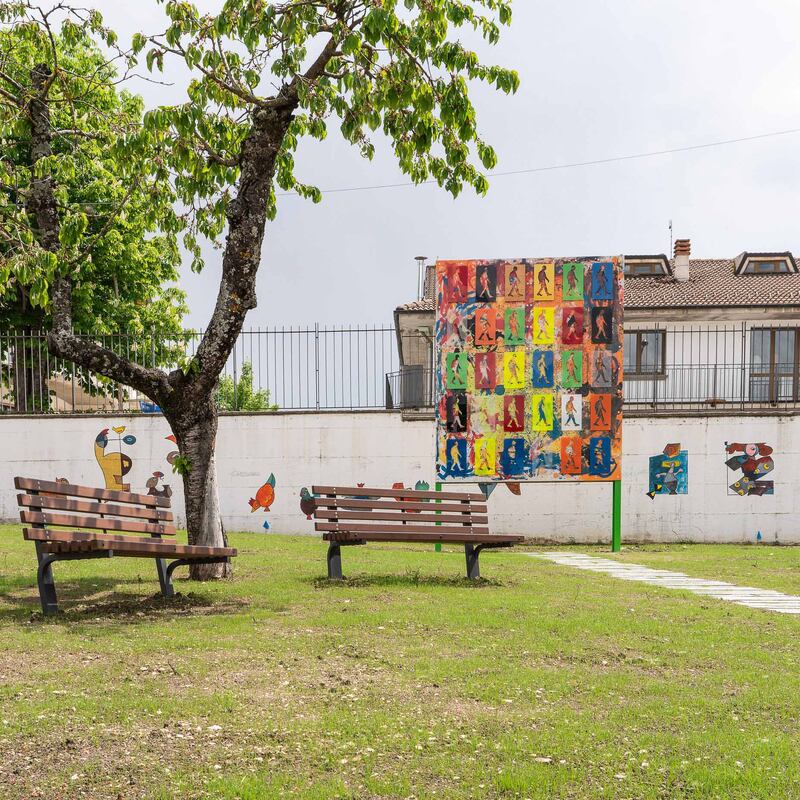 Le opere d'arte del parco giochi "Padre Minozzi" di Amatrice 1