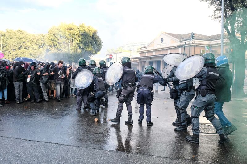 Scontri a Roma alla manifestazione pro Palestina 5