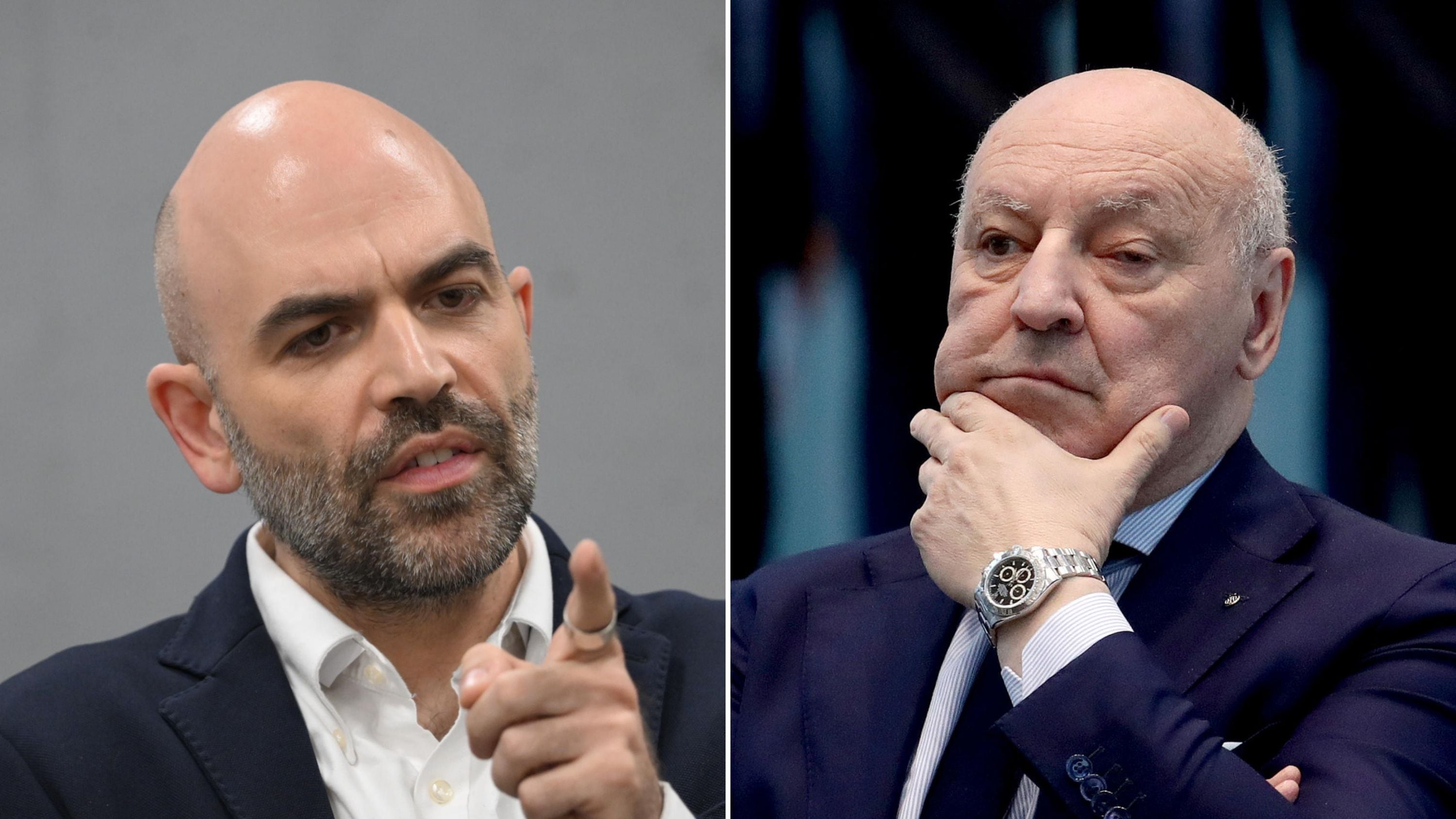 Saviano: "Campionato falsato". E Marotta: "Non so nemmeno chi sia lui..."