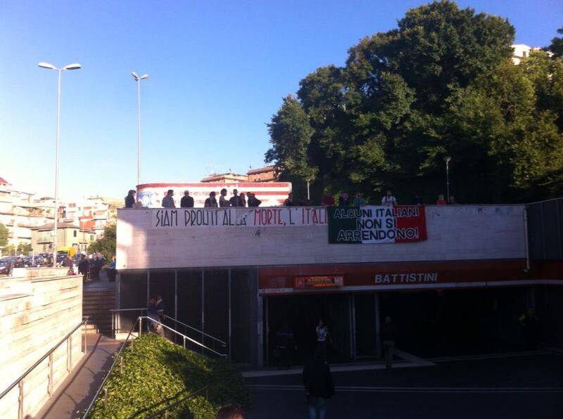 Corteo anti-rom di via Battistini a Roma 1