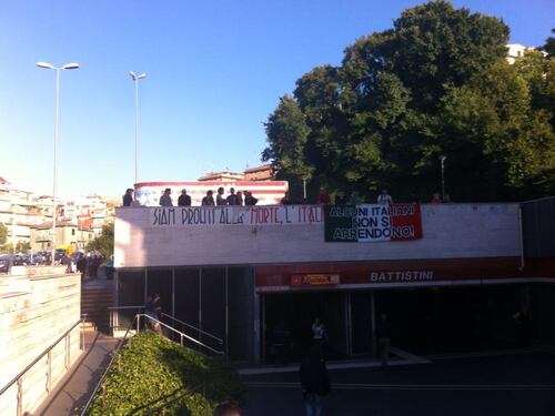 Corteo anti-rom di via Battistini a Roma