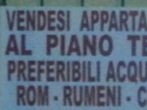 Vende l'appartamento: "Sconto di 6000 euro a rom, rumeni e cinesi"
