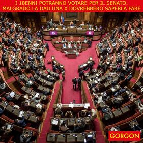 Ecco la satira del giorno. I 18enni potranno votare per il Senato: 1
