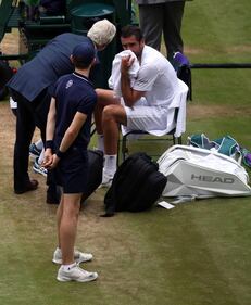 Wimbledon, la disperazione di Cilic dopo l'infortunio 1