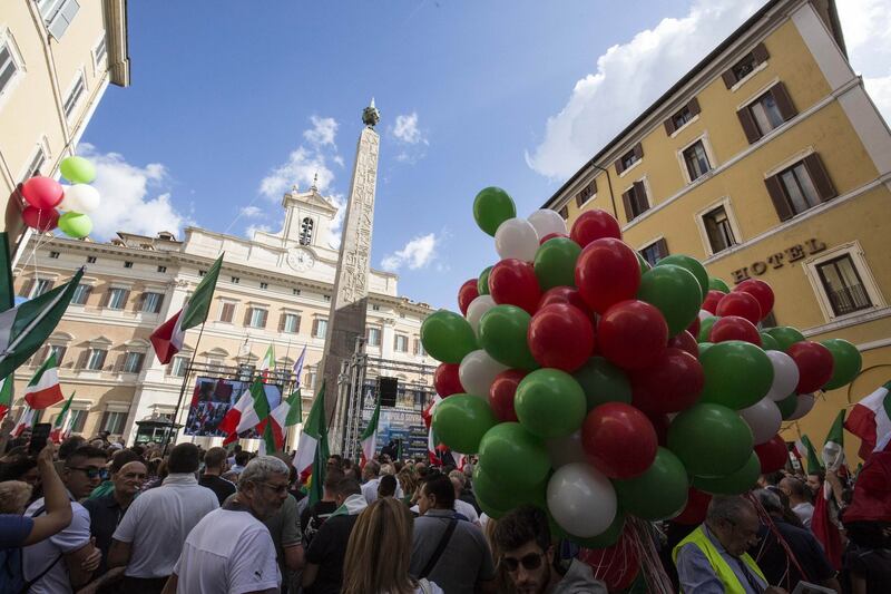 FdI e Lega in piazza contro il Conte bis 7