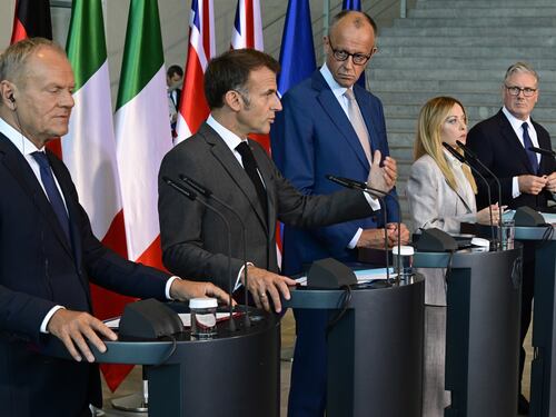 Vertice E5 sull'Ucraina, Meloni: "Rafforziamo Nato e legame transatlantico. Pace impossibile se non sosteniamo Kiev"