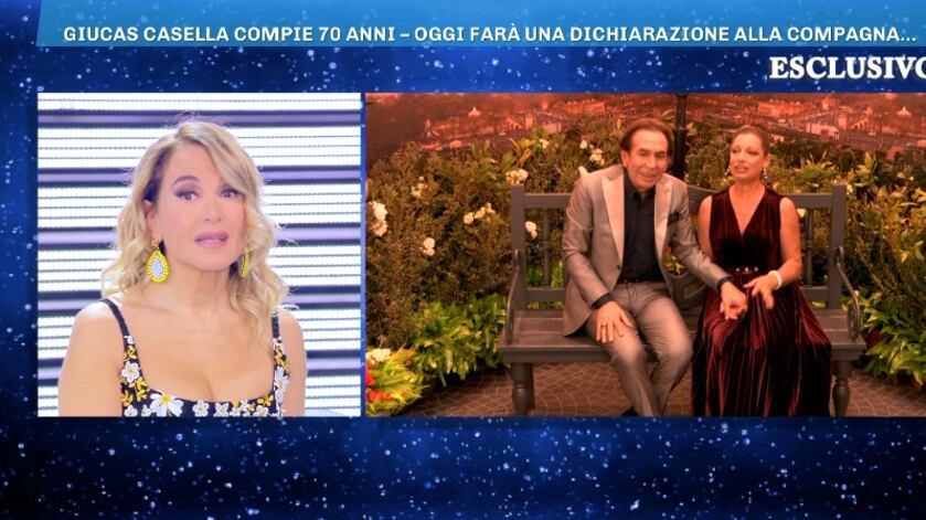 Domenica Live, Giucas Casella chiede alla compagna Valeria Perilli di sposarlo