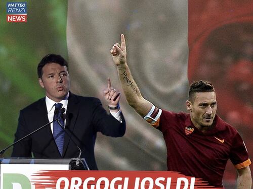 Per il Pd Matteo Renzi è come Francesco Totti