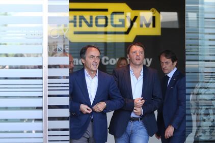 Renzi si allena all'alba alla Tecnogym 1