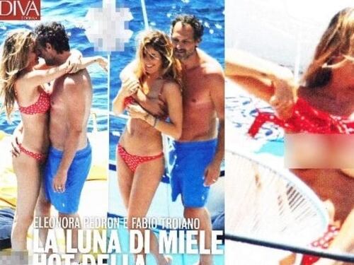 Eleonora Pedron, primo topless bollente con Fabio Troiano