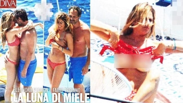 Eleonora Pedron, primo topless bollente con Fabio Troiano