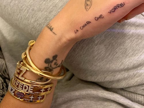 Il nuovo tattoo della Ferragni: "La Chiara che vorrei"