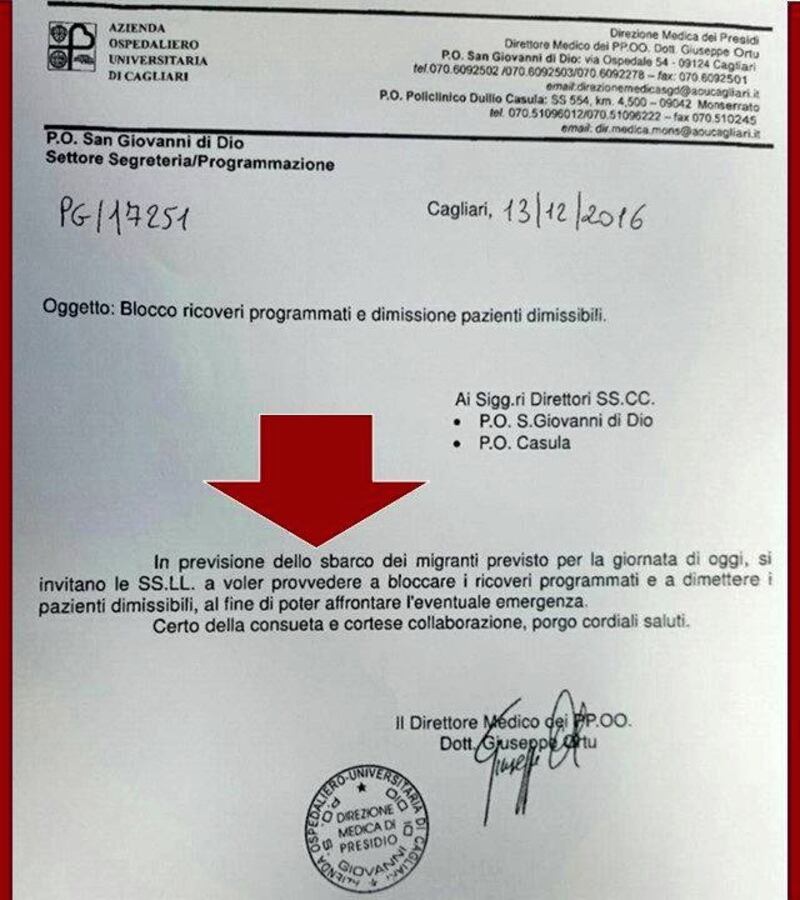L'ospedale scarica i pazienti: "I letti servono per i profughi"