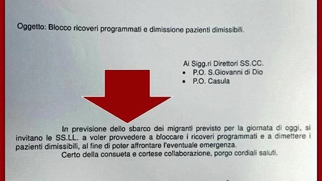 L'ospedale scarica i pazienti: "I letti servono per i profughi"