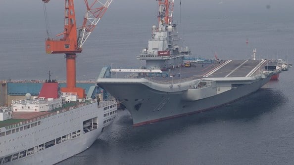 Prove in mare per la prima portaerei realizzata in Cina