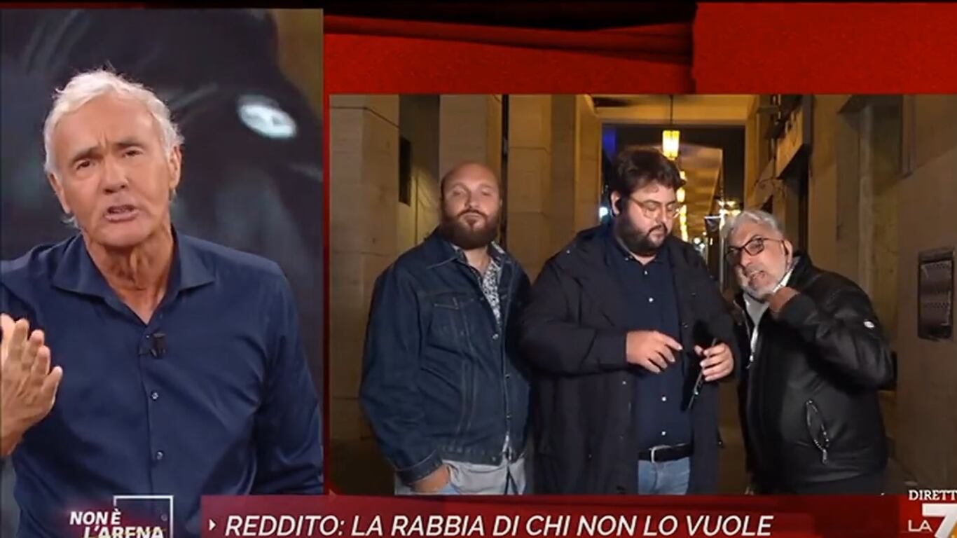 "Lavorare per 1.800 euro? No, preferisco il reddito". E Giletti sbotta in diretta