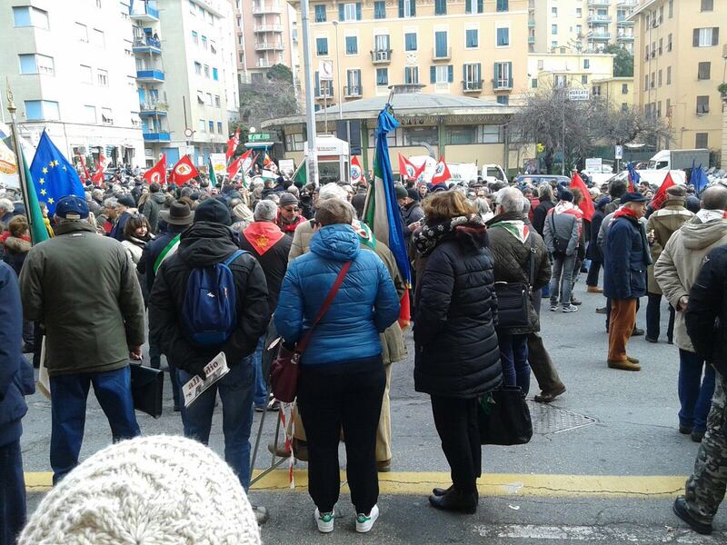 Genova, la manifestazione dell'Anpi contro l'ultradestra europea 1