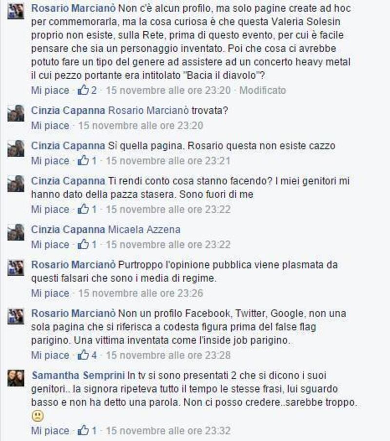 Complottisti Valeria Solesin