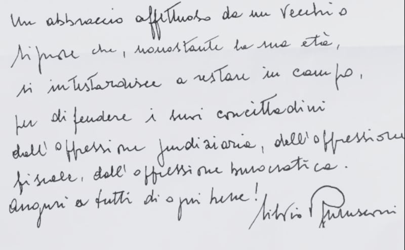 Silvio Berlusconi scrittura