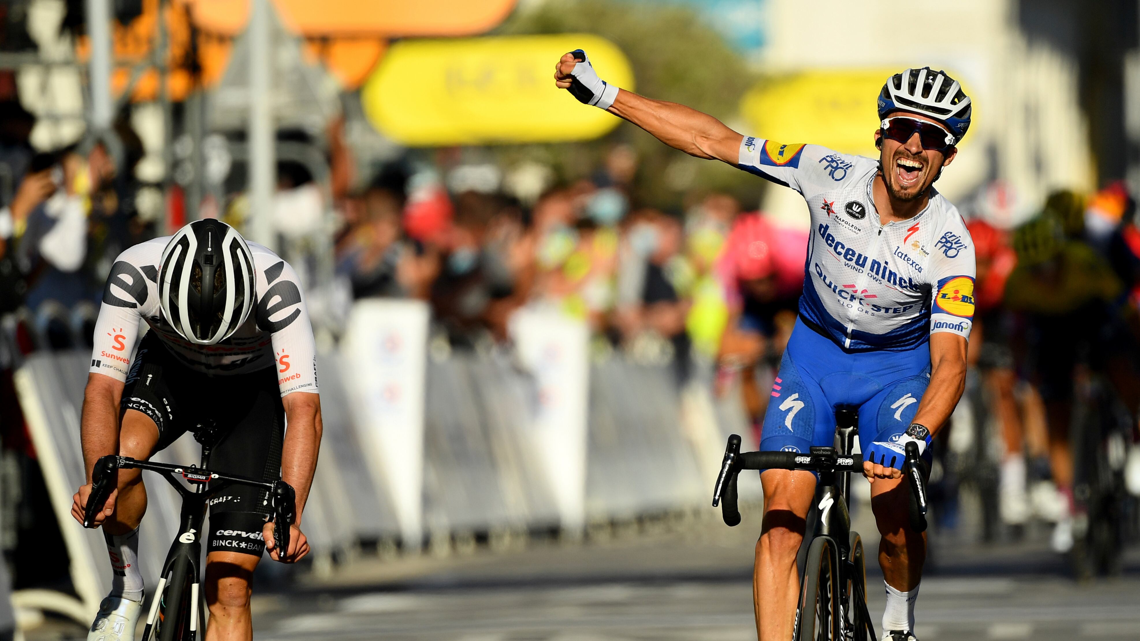 Alaphilippe, trionfo nel nome del padre