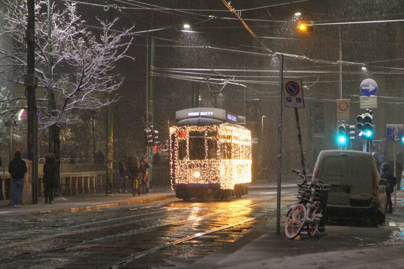 Arriva la prima neve a Milano 18