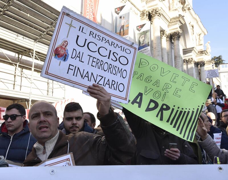 Protesta davanti a Bankitalia 2
