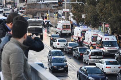 La scena dell'attentato a Izmir 1