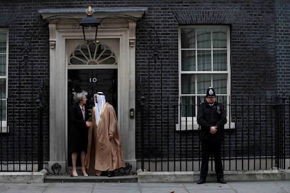 Il principe di Abu Dhabi a Downing Street 7